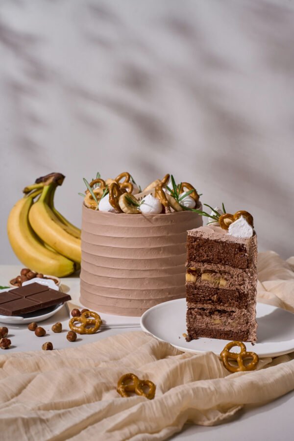 Hazelnut Crunch Banana Cake