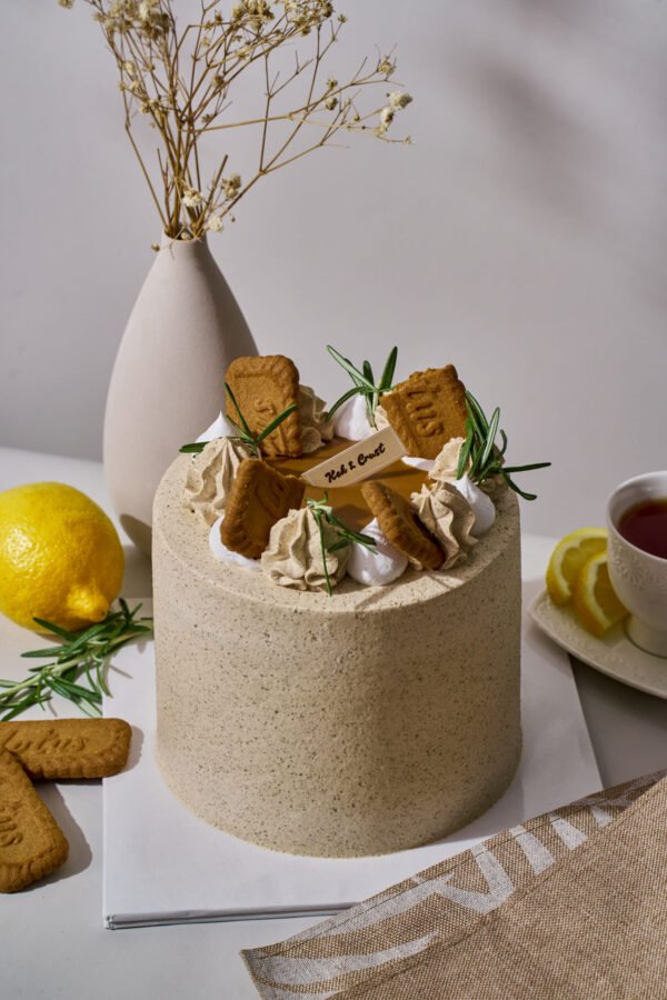 Earl Grey Lemon Biscoff Cake