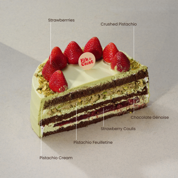 Pistachio Strawberry Cake - Image 2