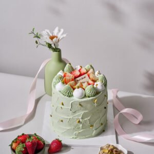 Strawberry Pistachio cake