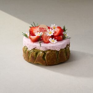 Strawberry Matcha Burnt Cheesecake