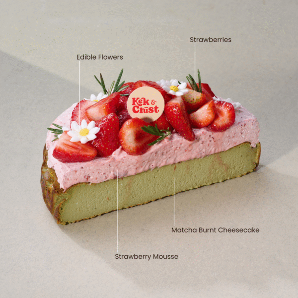 Strawberry Matcha Burnt Cheesecake - Image 2