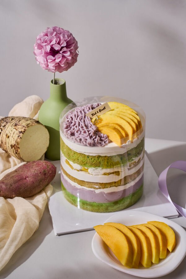 Mango Yam Pandan Cake