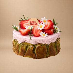 strawberry-matcha-burnt-cheesecake