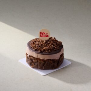 Chocolate Burnt Cheesecake 4 Inches by Kek & Crust with crunchy chocolate topping, Chocolate Petite Burnt Cheesecake