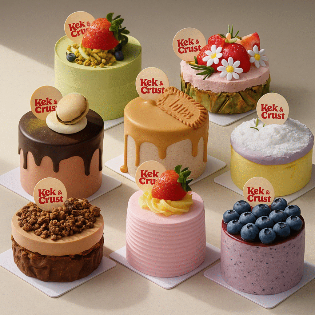 wholesale petite cakes in assorted flavors – 3-inch café cakes by Kek & Crust
