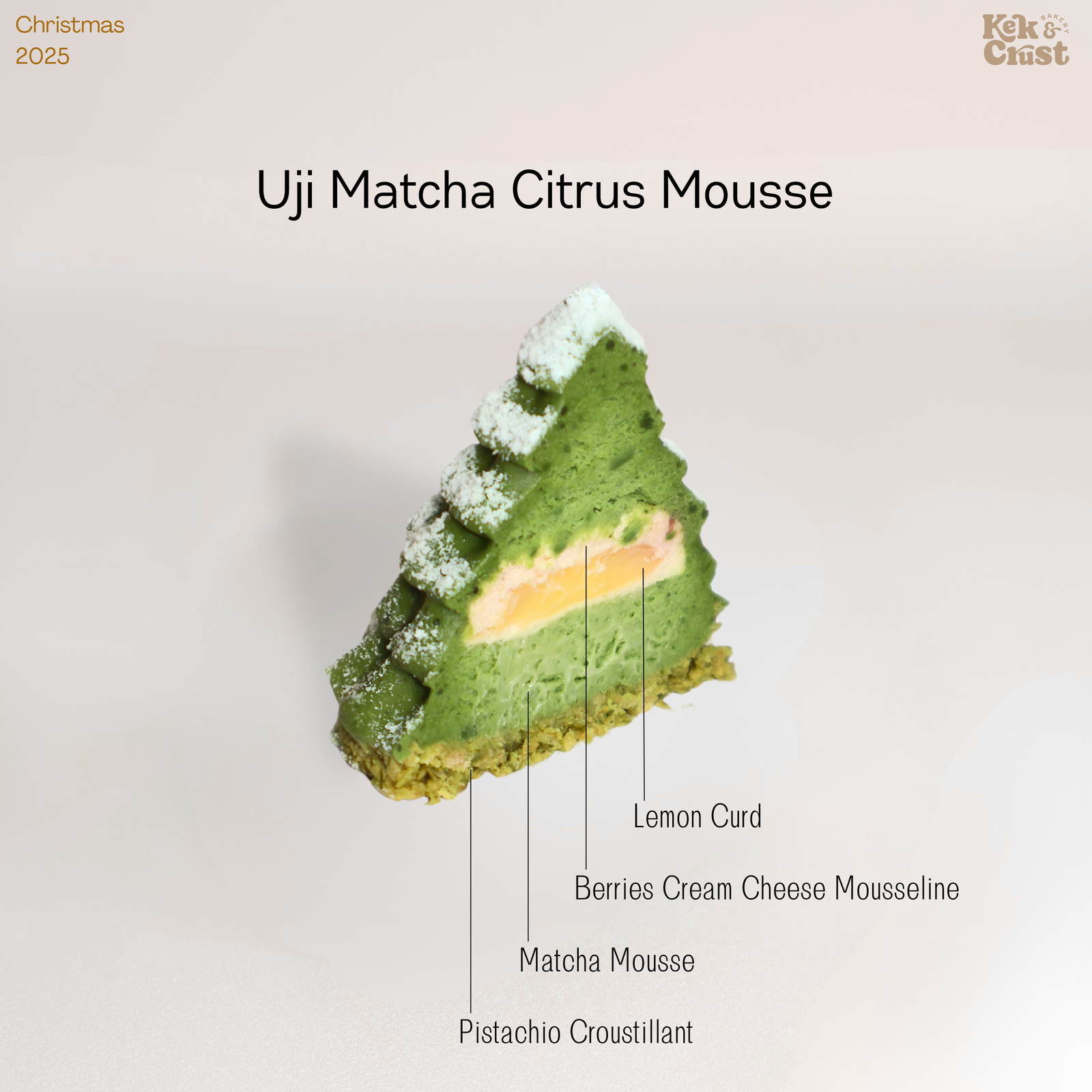 Uji Matcha Citrus Mousse Cake for Xmas KL Malaysia