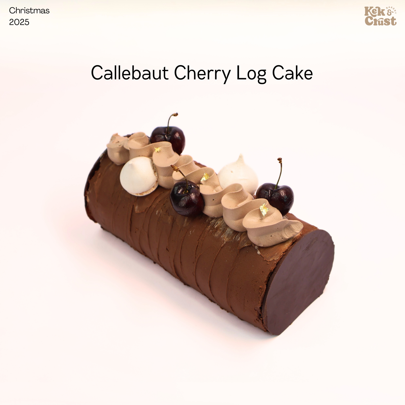 Callebaut Cherry Yule Log Cake KL Malaysia
