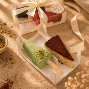 2-Piece Cheesecake Cakesicles Gift Box by Kek & Crust featuring handcrafted premium frozen cheesecake.