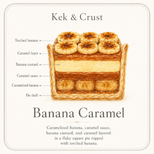 Banana Caramel Square Pie
