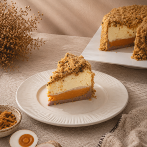 Chicken Floss Yam Salted Egg Burnt Cheesecake