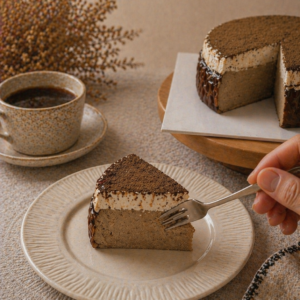 Hojicha Burnt Cheesecake