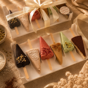 Signature 6-Piece Cheesecake Cakesicles Gift Box by Kek & Crust featuring handcrafted premium cheesecake collection.