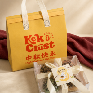 4-piece mooncake box, 3Q mooncake gift set, Mid-Autumn gift box KL, mooncake delivery Kuala Lumpur, mochi mooncake, Kek & Crust