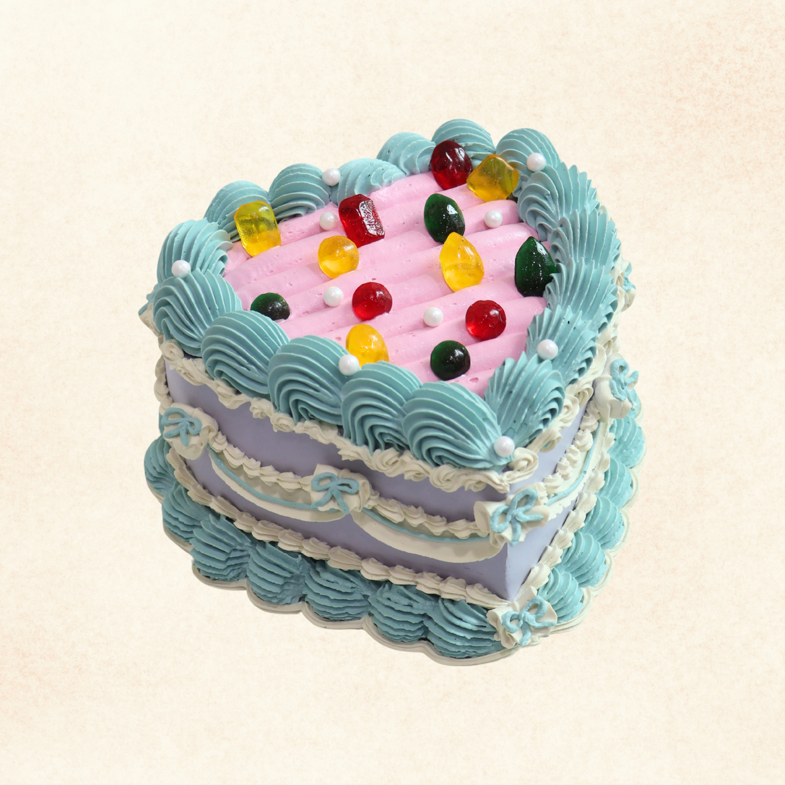 Pastel Ruffle Vintage Cake
